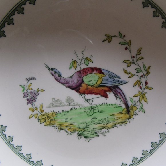 VINTAGE SPODE "VIENNA BIRD" 7 1/2" SALAD OR SERVING BOWL. - Picture 2 of 4